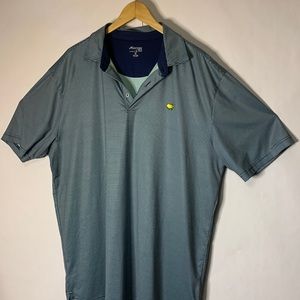 Masters Tech Men's Golf Polo Houndstooth Shirt Green/Black XL